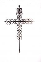 “St Paul” Wrought Iron Ornate Cross Grave Marker