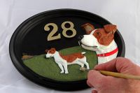 House Sign - Hand Painted - Jack Russell