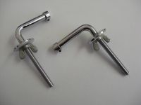 Chrome Rod Hinge Pair