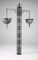 "Wexford" Free-Standing Ornate Wrought Iron Hanging Basket Tower