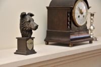 Border Collie Bronze Dog Bust