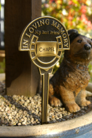 Pet Memorial Sign - Brass Horse Spiked