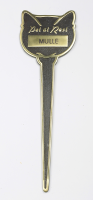 Pet Memorial Sign - Brass Spiked Cat (Pet At Rest)