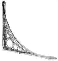 Bright Chrome "Iron Bridge" Shelf Bracket - Small 20cm x 22cm