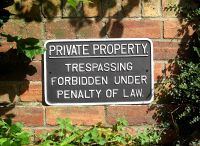 Large Cast Iron "Private Property" Sign