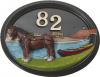 House Sign - Hand Painted - Canal Boat House Sign - Hand Painted - Canal Boat