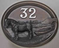 House Sign - Bronze Finish - Canal Boat House Sign - Bronze Finish - Canal Boat