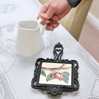 Square Trivet Cherries On Branch