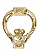 Polished Brass Claddagh Door Knocker