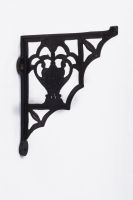 "Bloossville" Iron Shelf Bracket To Scale In Black