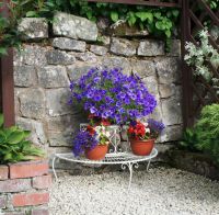 “Lady Eunice” Vintage, half moon, floral display stand