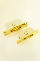 Large Brass Plate Sash Pulley Wheel