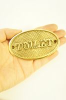Toilet Cast Brass Sign