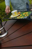 Garden of Sunflowers Iron & Ceramic Tray