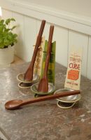 Spoon Rest and Wooden Spoon - Bouillon Cube