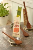 Spoon Rest and Wooden Spoon - Bouillon Cube