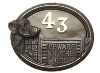 House Sign - Bronze Finish - Doberman