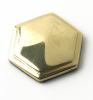 solid polished brass hexagonal motif
