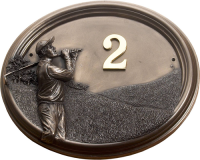 "Birkdale Park" Golfer House Sign