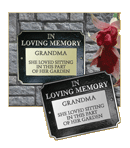 Polished Brass In Loving Memory Building Plaque