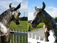 “Brigadier Gerard” Horse sculpture hand made in fabricated steel “Brigadier Gerard” Horse sculpture hand made in fabricated steel