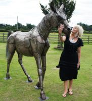 “Brigadier Gerard” Horse sculpture hand made in fabricated steel “Brigadier Gerard” Horse sculpture hand made in fabricated steel