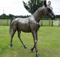 “Brigadier Gerard” Horse sculpture hand made in fabricated steel “Brigadier Gerard” Horse sculpture hand made in fabricated steel