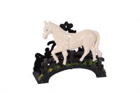 "Sweet Meadow" Garden Hose Holder with "Pony" scene