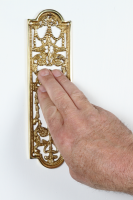 "Ambrose Crescent" Fretted Finger Plate  "Ambrose Crescent" Fretted Finger Plate