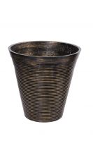 “New Moon Lodge” contemporary aluminium planters finished in “midnight sun” colour wash “New Moon Lodge” contemporary aluminium planters finished in “midnight sun” colour wash