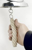 5" Bright Chrome Bell with Rope Lanyard 5" Bright Chrome Bell with Rope Lanyard