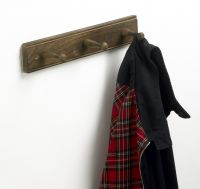 Hook Rack Natural Wood - 3 Hook