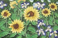 Garden of Sunflowers Iron & Ceramic Tray