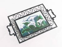 Pond Lilie’s Iron & Ceramic Tray