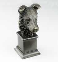 Border Collie Bronze Dog Bust