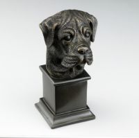 Boxer Bronze Dog Bust