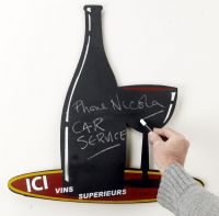 Wine bottle & Glass Chalk board Wine bottle & Glass Chalk board