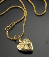 “Winter’s Dawn” Gold Heart Urn Necklace