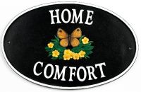 “Orangetip Meadow” butterfly cast iron effect house name sign “Orangetip Meadow” butterfly cast iron effect house name sign