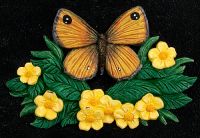 “Orangetip Meadow” butterfly cast iron effect house name sign “Orangetip Meadow” butterfly cast iron effect house name sign