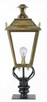 Brass Dorchester Pillar Light and Lantern Set 81cm