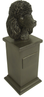 Poodle Bronze Dog Treat Jar