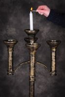 "Royal Ettingham" Gothic Style Candelabra Gold and Black "Royal Ettingham" Gothic Style Candelabra Gold and Black