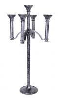 "Royal Ettingham" Gothic Style Candelabra Black and Antique Silver