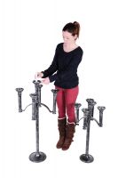 "Royal Ettingham" Gothic Style Candelabra Black and Antique Silver