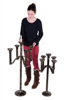 "Royal Ettingham" Gothic Style Candelabra Gold and Black