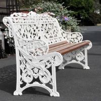 Premier Cast iron Garden bench with Wooden seat