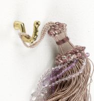 Scalloped curtain tie back