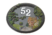 "Brushford Hill Cottage" Hand Painted Countryside House Sign