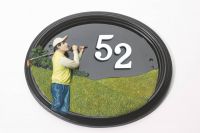 "Swinley Hill" Hand Painted Golfer House Sign